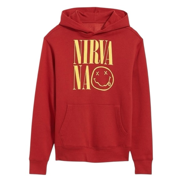 Old Navy Other - Old Navy Nirvana Red Hoodie